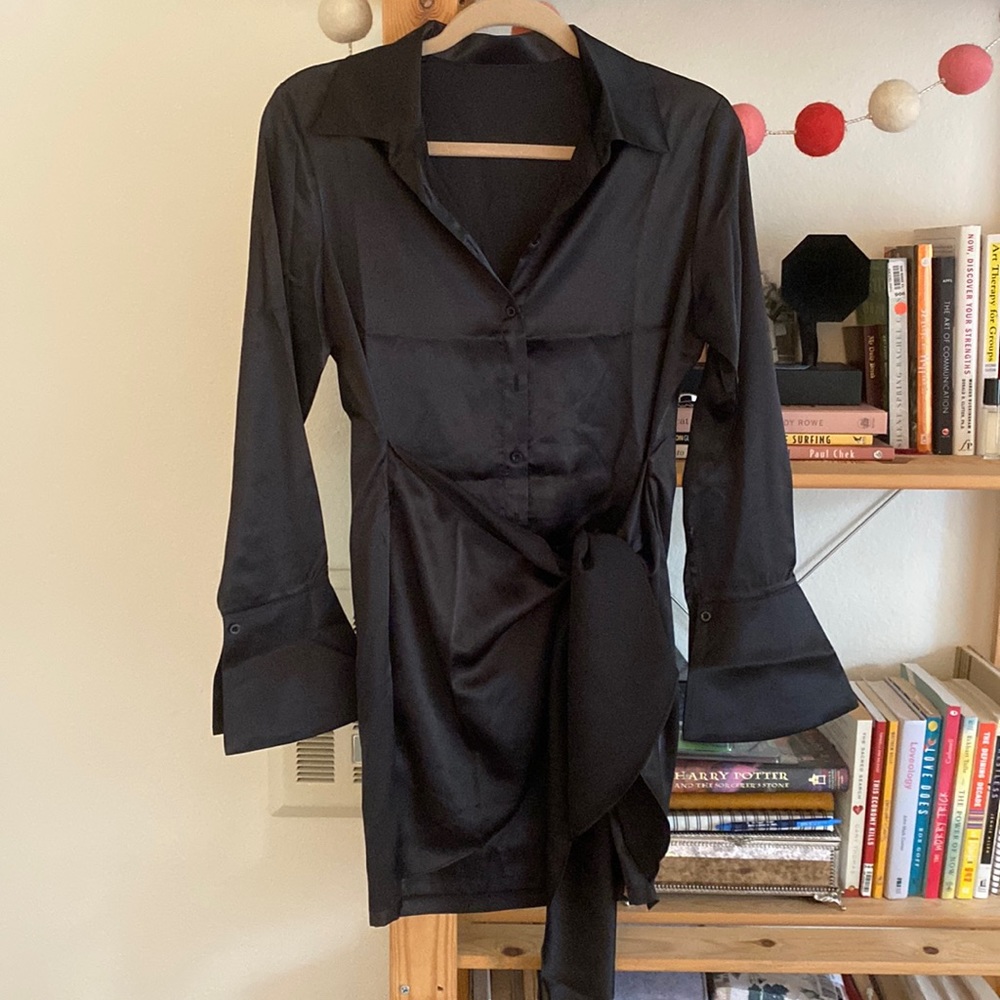 Black wrap dress